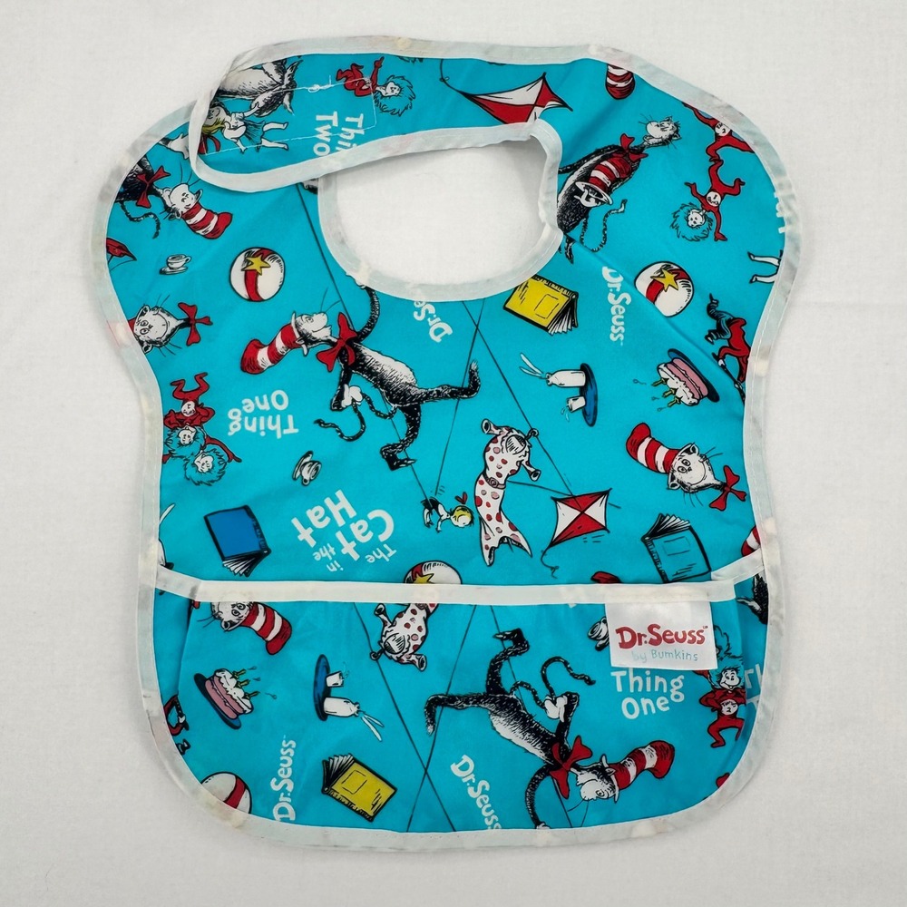 Dr Seuss Bumkins Cat in the Hat Waterproof SuperBib Adjustable Baby Bib